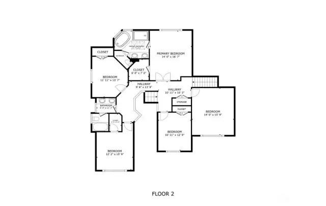 Second story floor plan