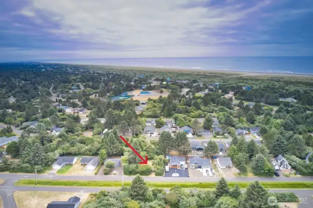 Just down the street to beach access
