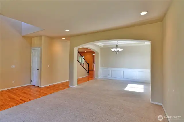 Formal living area and large dining room