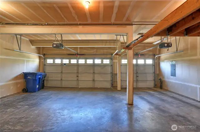 large 3 car garage