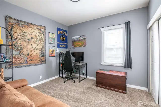 bedroom #2 downstairs is a great size for whatever. your needs may be. bedroom/office/game room...you name it.