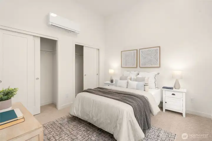 Massive primary bedroom features high ceilings to provide elaborate on the spacious feel