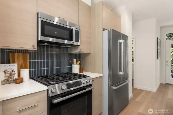 Stainless steel appliances package is standard in all homes.