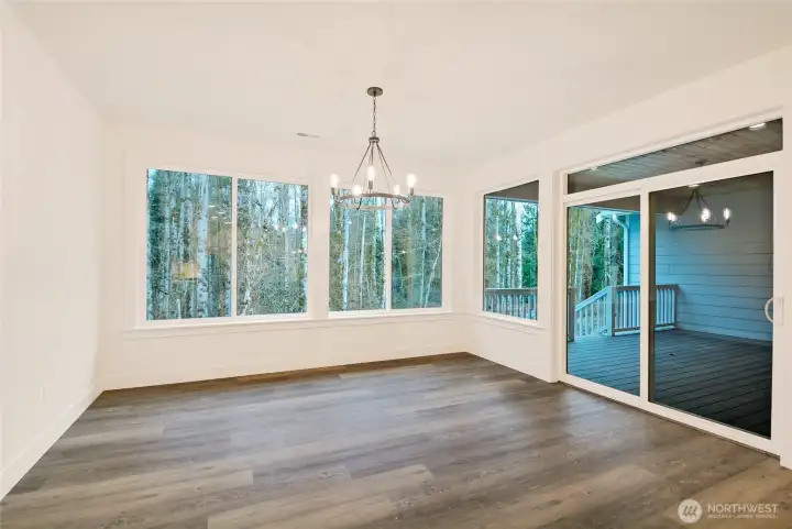 Dining area. Prior Build of this Floorplan, Finishes will vary from Photos