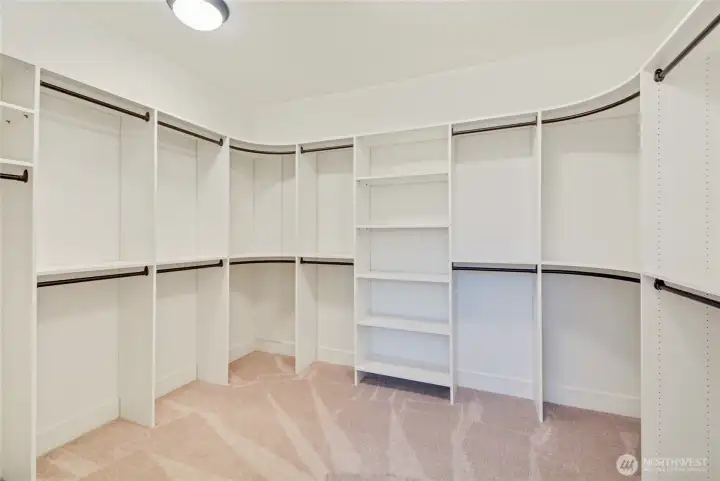 Primary Closet, Prior Build of this Floorplan, Finishes will vary from Photos