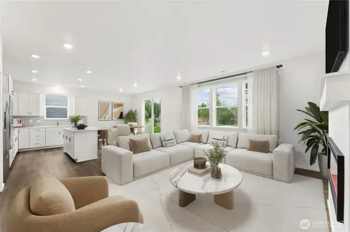 Tons of natural lighting to make your new home feel warm & bright. Virtually Staged.