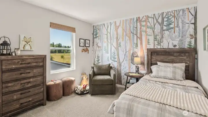 Upstairs bedroom two. Pictures are for representational purposes only, colors and features may vary.