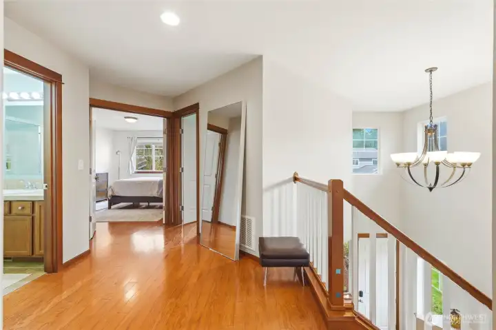 Hardwood floors and 9’ ceilings throughout