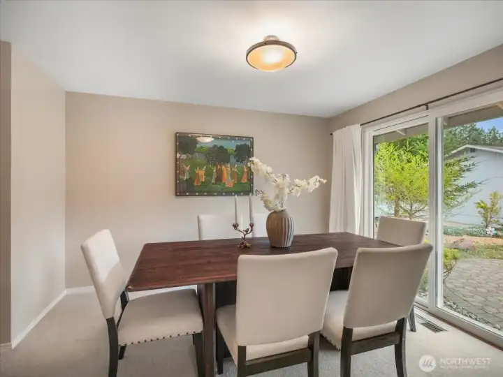 Dining room with access to the delightful patio.