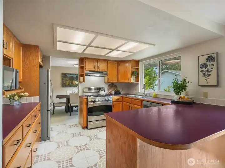 Plenty of space in the kitchen for more than one chef.