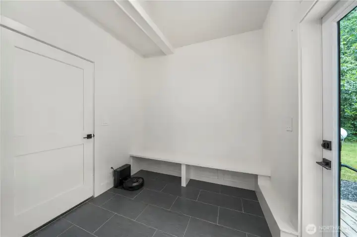 Mudroom off of the garage. Mudroom off of the garage.