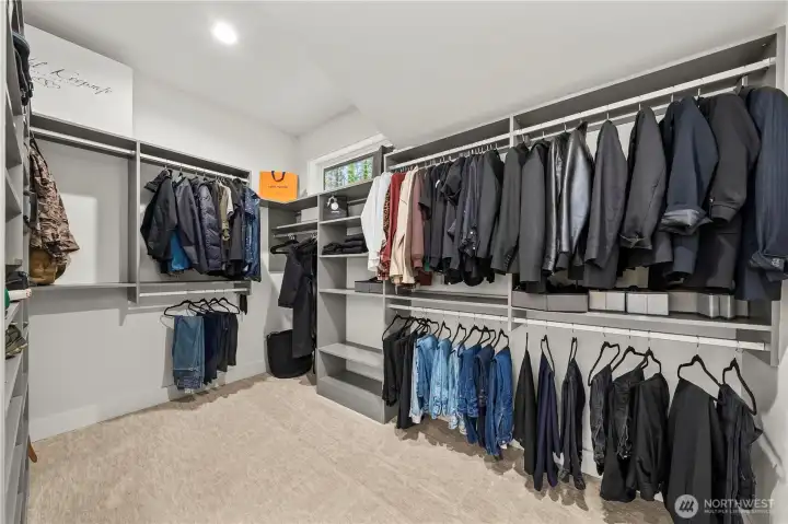 Primary closet. Primary closet.