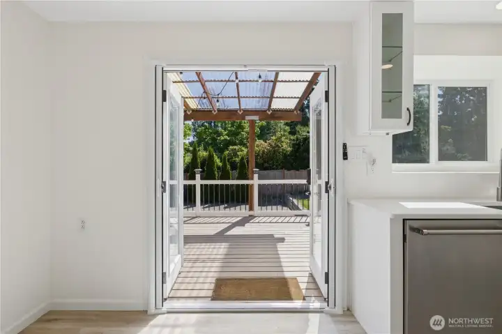 French doors leading out to back patio