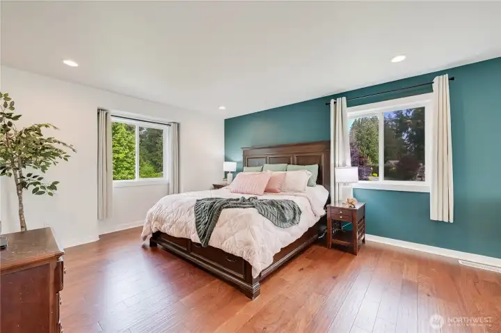 Primary bedroom.  This room is the size of two normal bedrooms!