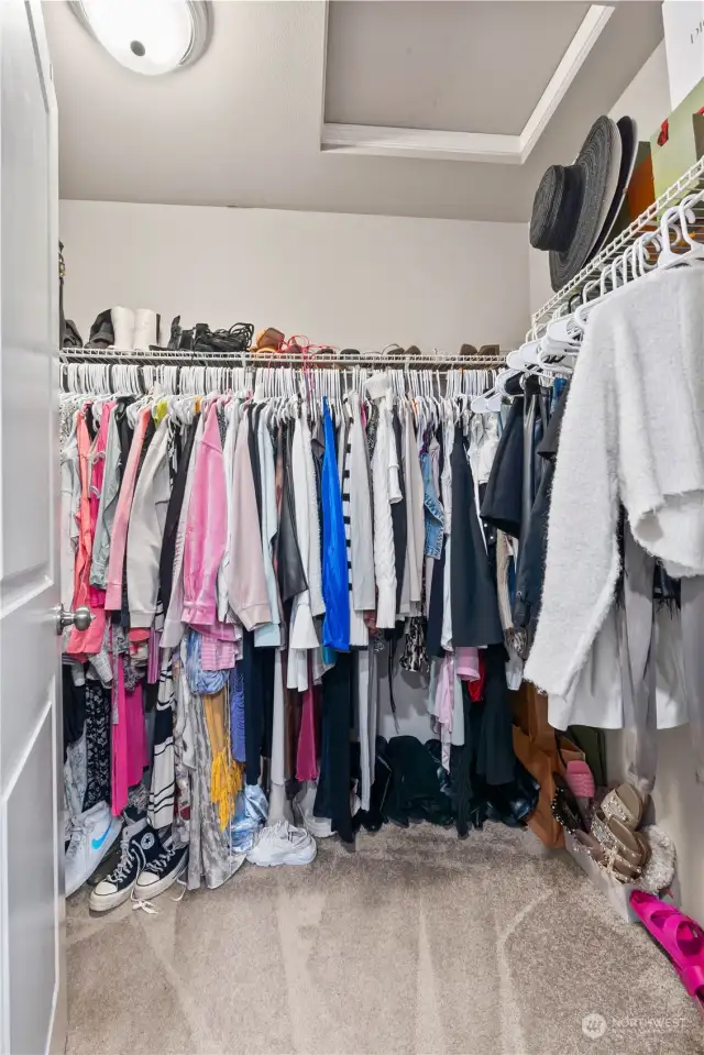 Walk in closet in primary