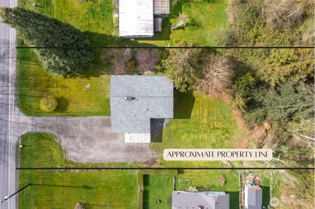 Aerial view of approximate property lines