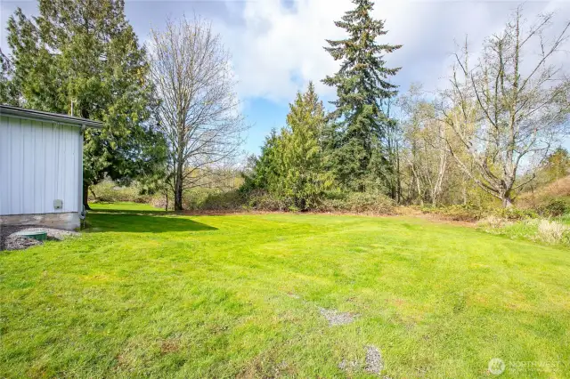 Huge private backyard