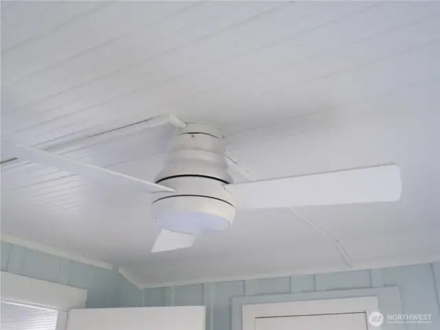 Ceiling fans are new as well.
