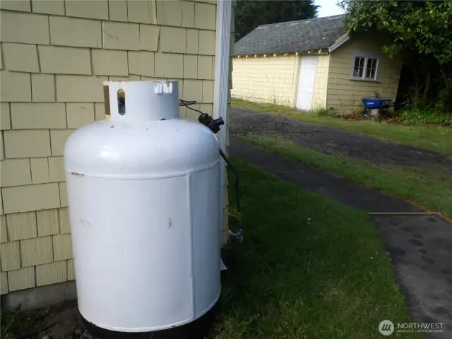 Propane tank.