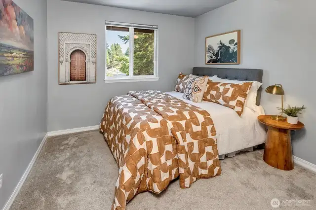 Three generously sized guest bedrooms for comfort and flexibility.