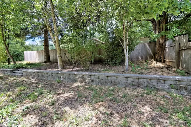 Little terraced area in the back yard.