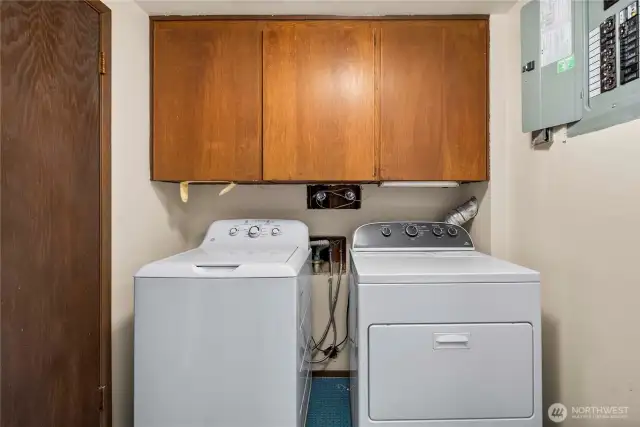 Laundry room.  New electrical panel.
