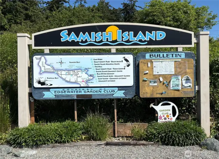 Samish Island Community Welcomes You Samish Island Community Welcomes You