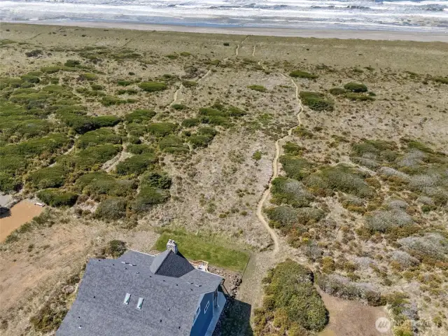 Private trail gives you access to the shore.