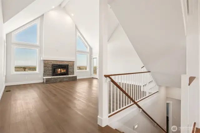 The second floor is the main living level, the open space and ocean views are stunning.