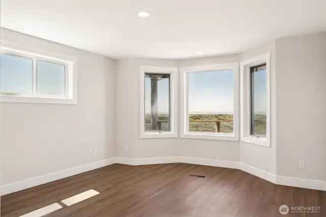 Ocean views in the main living level guest room.