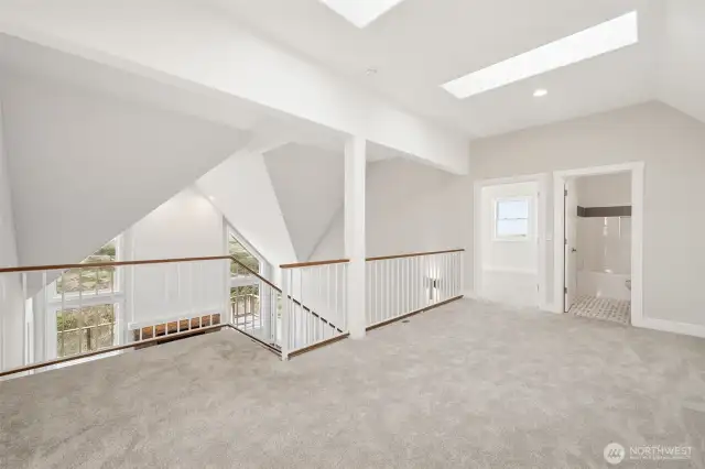 3rd floor landing is spacious and ready for a seating area or home office, elevator goes all the way up to this floor. (not pictured)