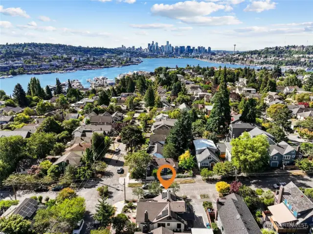 South towards Downtown Seattle and Lake Union