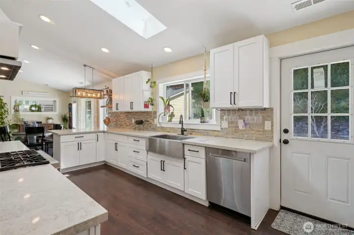 Large Kitchen with Patio Door