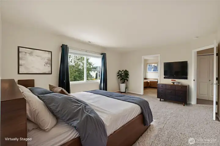 Primary Bedroom virtually staged