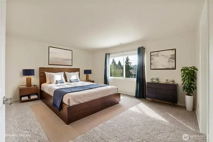Primary Bedroom virtually staged