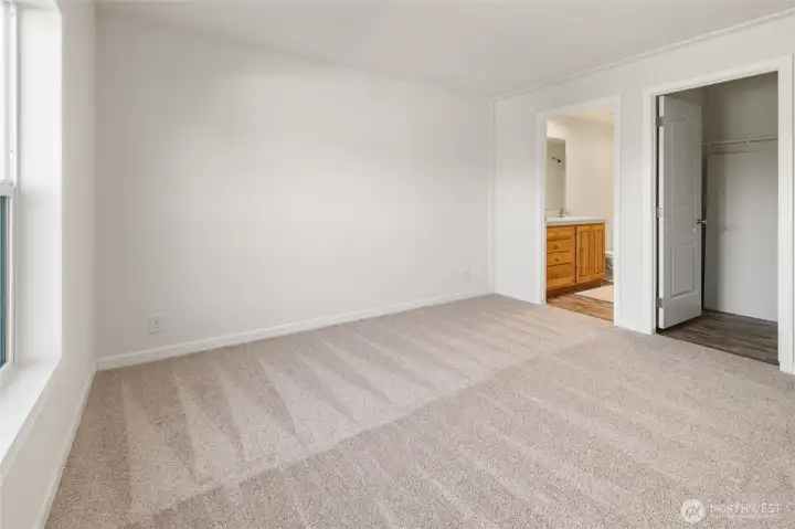 Corner view showing the Primary bathroom.