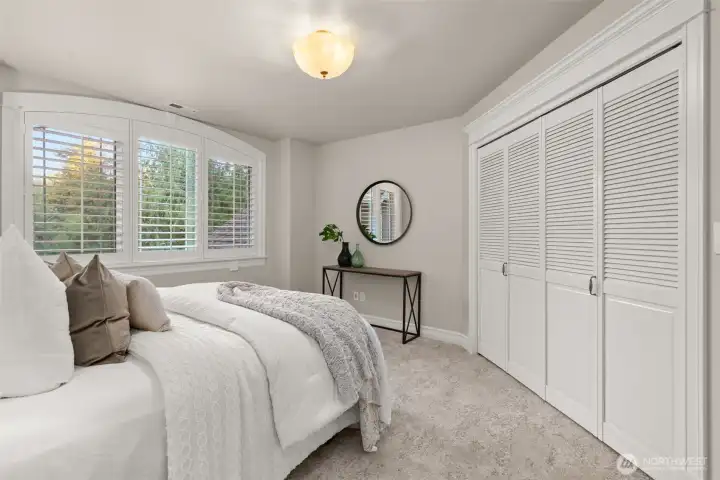 One of three secondary bedrooms on the main floor.