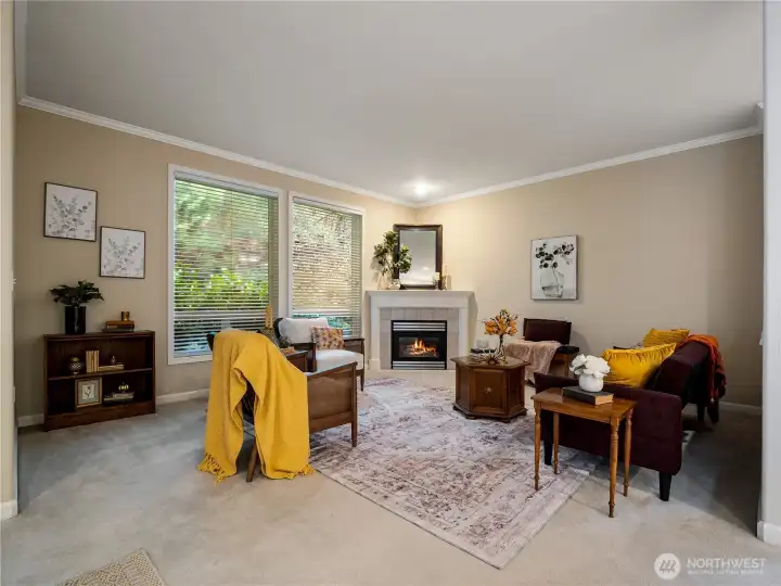 Curl up in front of the fireplace and read a good book.