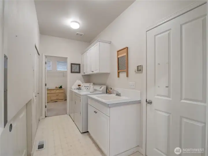 The laundry room is a great landing spot when coming straight from the garage.