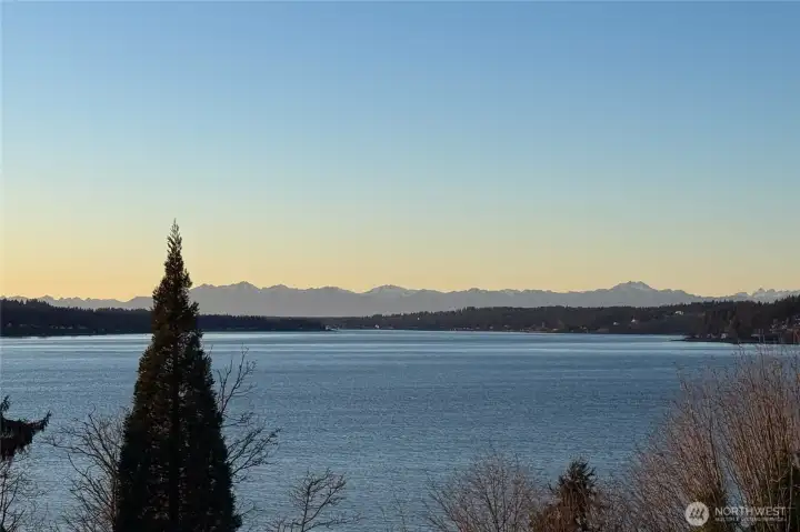 This is your view of the Sound and Olympics from most rooms.