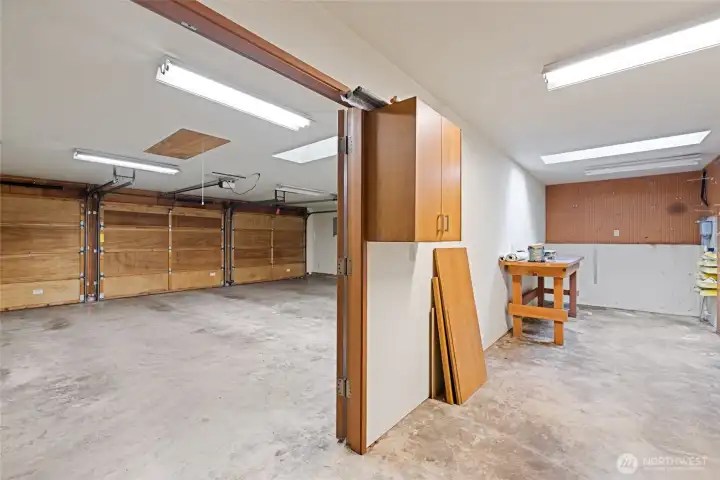 3 Car detached Garage with nice Work Room