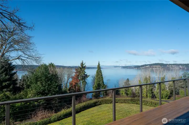 Beautifully landscaped back and side yard with never ending views.