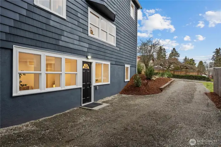 Basement Unit Entrance. 3226 N 9th St. Plenty of Room to Park here and still drive-through