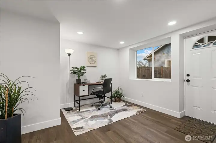 Enter into Living Areas with Den and Living Rooms