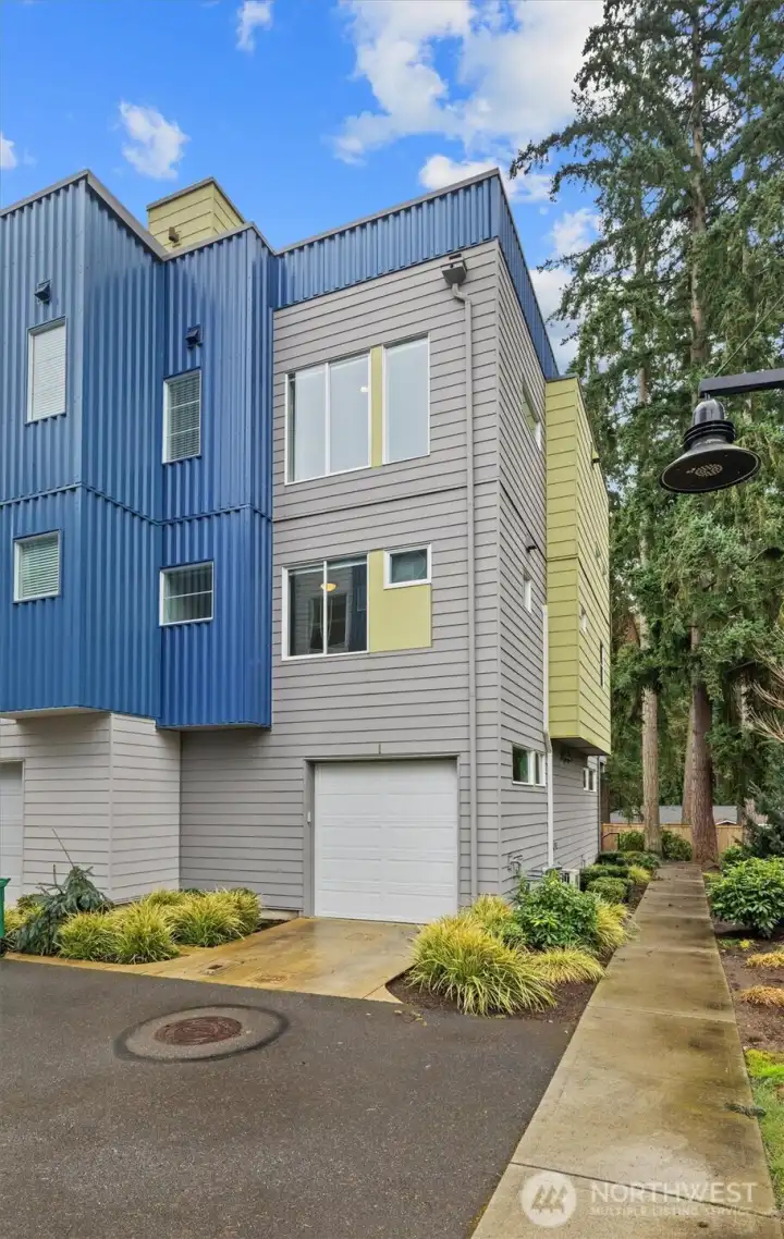 Garage entrance driveway