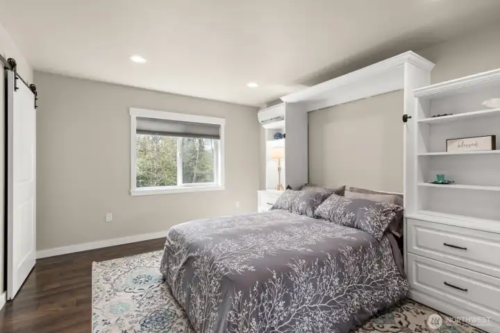 Bedroom in living space above shop