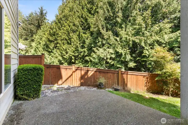 Rare for condo living, this private outdoor area offers the feel of single-family living.