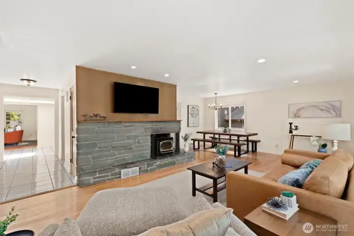 Living Room and Wood Stove