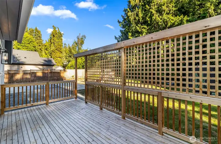 Parking right off the big back deck~ Unload your grocery's with ease~