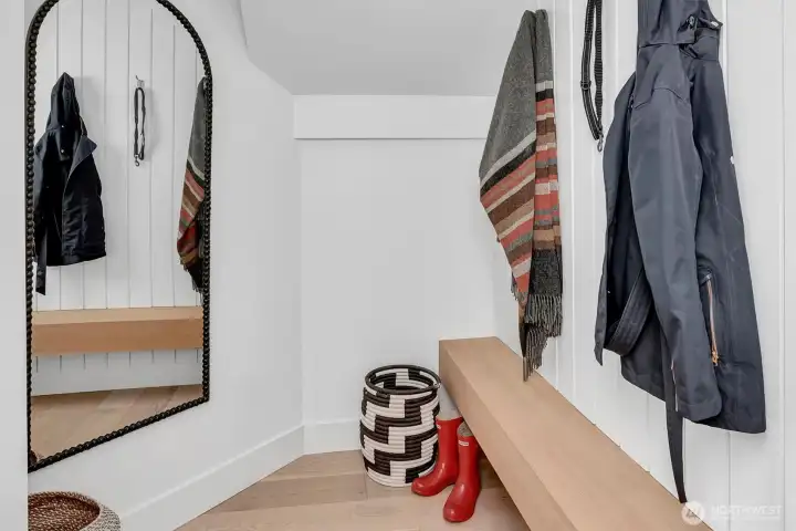 Entry level mudroom.